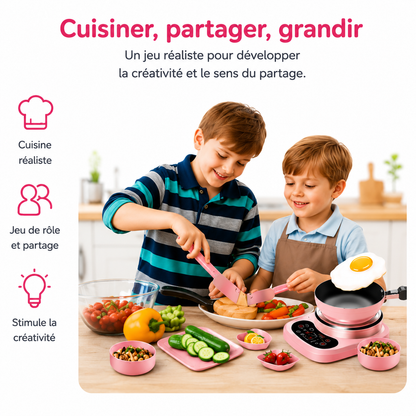 Mini Cuisine Electrique Pour Enfant - Vraie Cuisine Fonctionnelle pour Petits Chefs