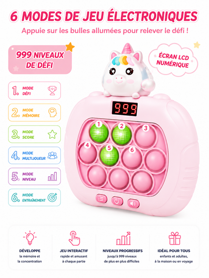 Console Pop It Electronique avec Ecran LED - 999 Niveaux