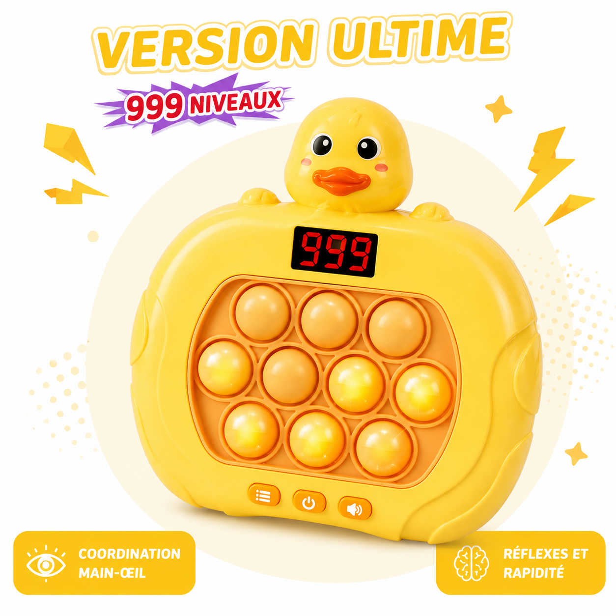 Console Pop It Electronique avec Ecran LED - 999 Niveaux