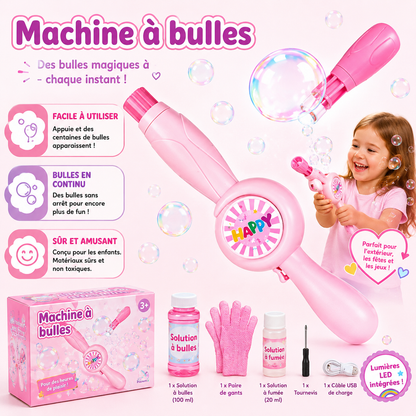 Machine à Bulles Electrique avec Effet Fumée pour Enfants